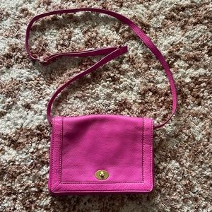 Pink genuine Leather purse